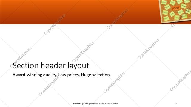 Section Header presentation slide layout