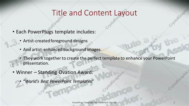 Title and Content presentation slide layout