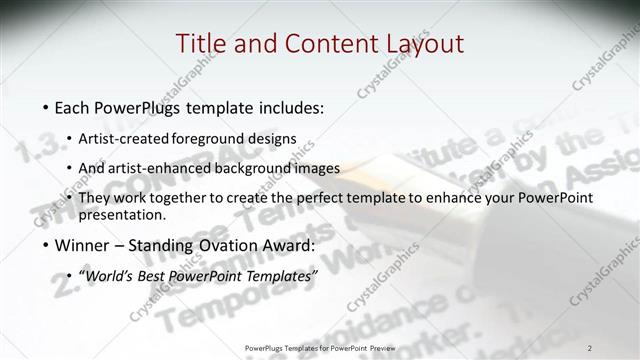 Title and Content presentation slide layout