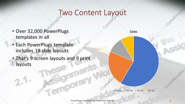 Two Content presentation slide layout