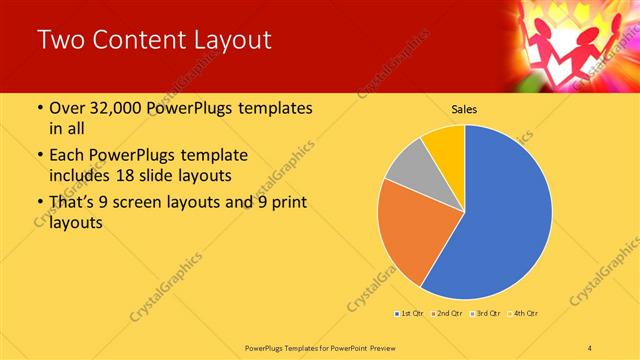 Two Content presentation slide layout