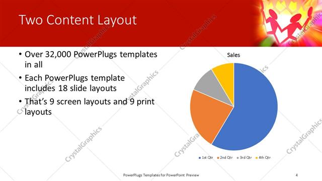 Two Content presentation slide layout