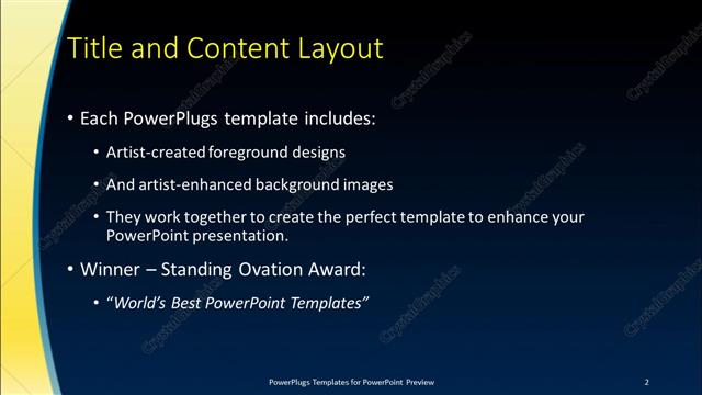Title and Content presentation slide layout