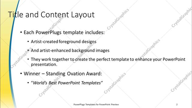 Title and Content presentation slide layout