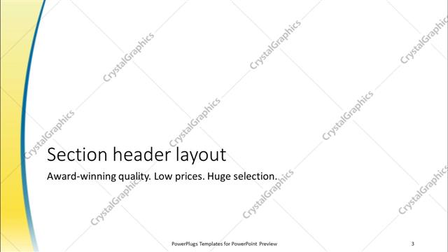 Section Header presentation slide layout