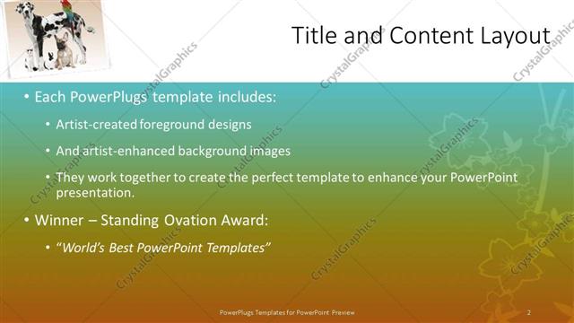 Title and Content presentation slide layout