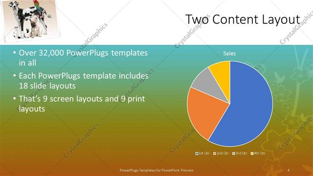Two Content presentation slide layout