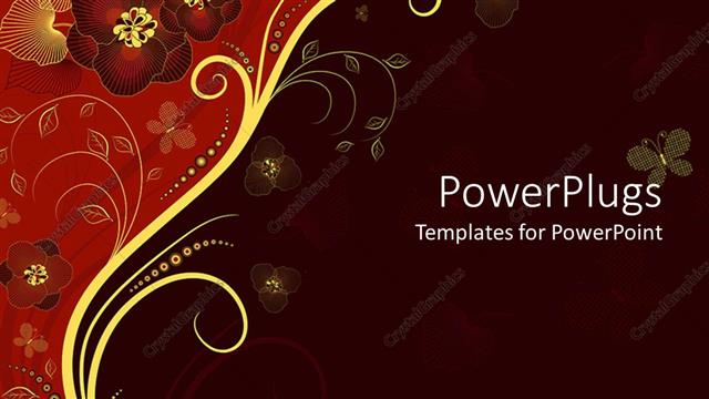  Presentation with floral - A depiction of various flowers with dark colored background