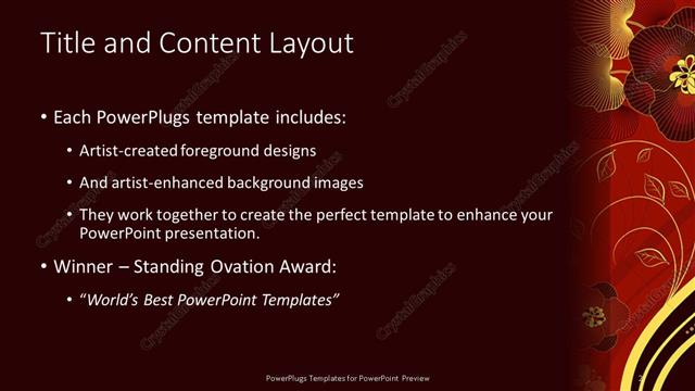 Title and Content presentation slide layout