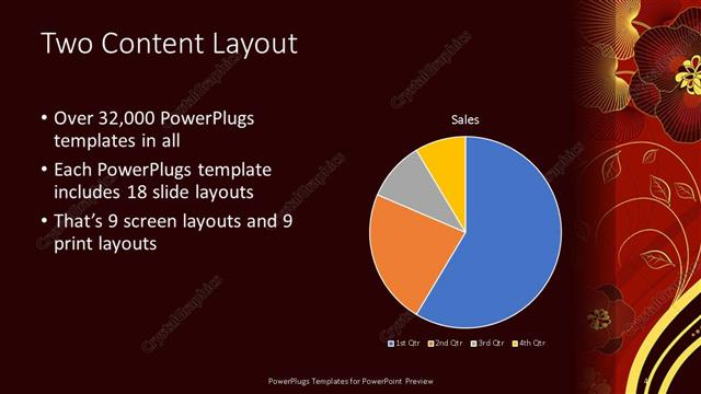 Two Content presentation slide layout