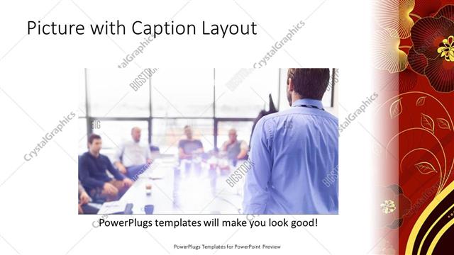 Picture with Caption presentation slide layout