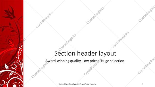 Section Header presentation slide layout