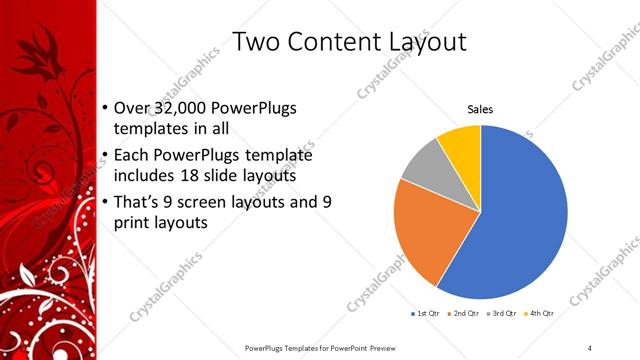 Two Content presentation slide layout