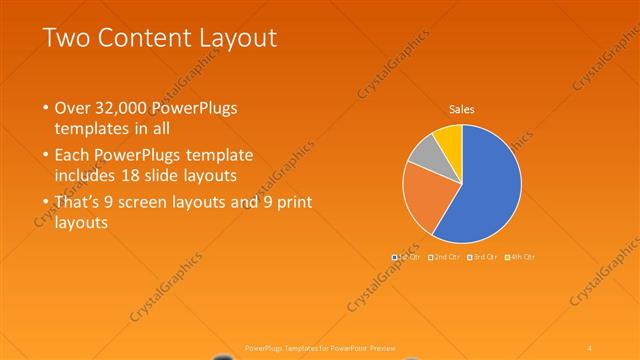 Two Content presentation slide layout