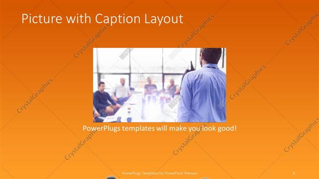 Picture with Caption presentation slide layout