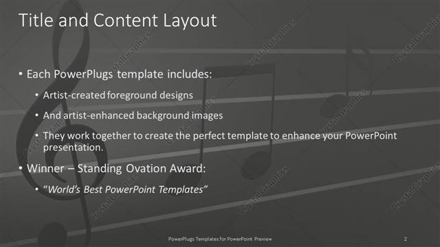 Title and Content presentation slide layout
