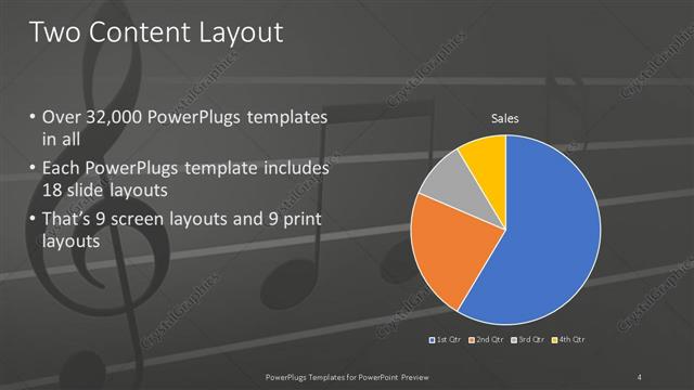 Two Content presentation slide layout
