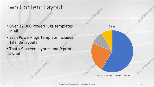 Two Content presentation slide layout