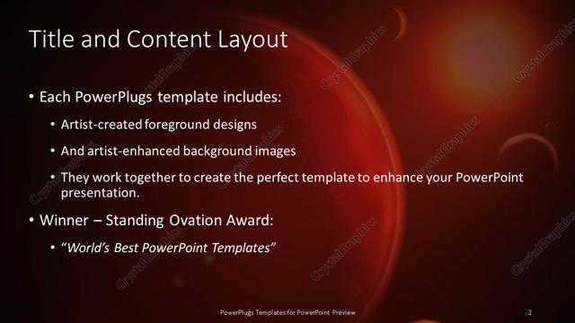 Title and Content presentation slide layout