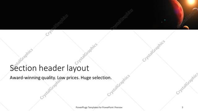 Section Header presentation slide layout