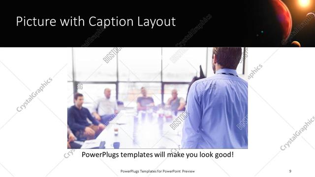 Picture with Caption presentation slide layout
