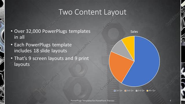 Two Content presentation slide layout