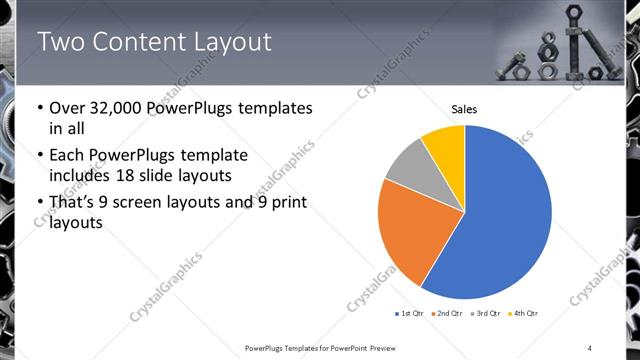 Two Content presentation slide layout