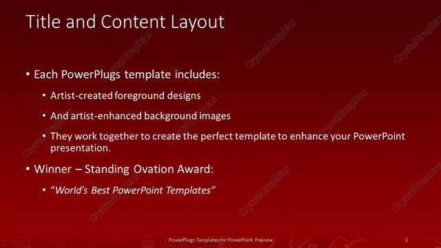 Title and Content presentation slide layout