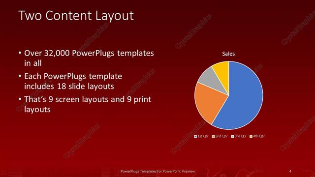 Two Content presentation slide layout