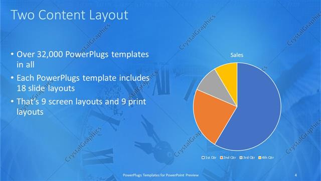 Two Content presentation slide layout