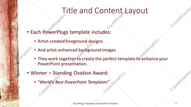 Title and Content presentation slide layout