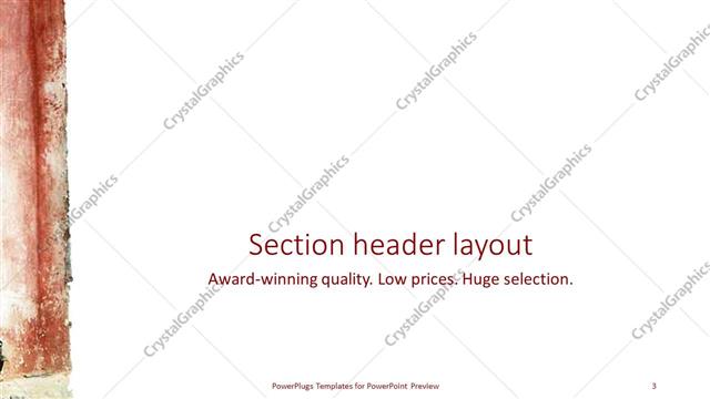 Section Header presentation slide layout