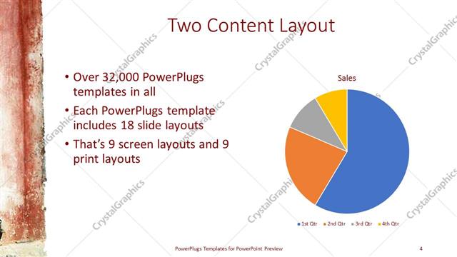Two Content presentation slide layout