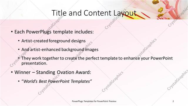Title and Content presentation slide layout