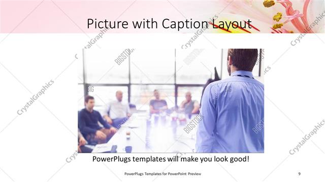Picture with Caption presentation slide layout