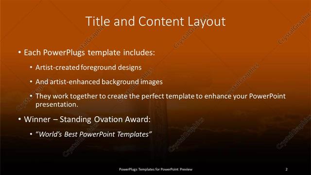 Title and Content presentation slide layout