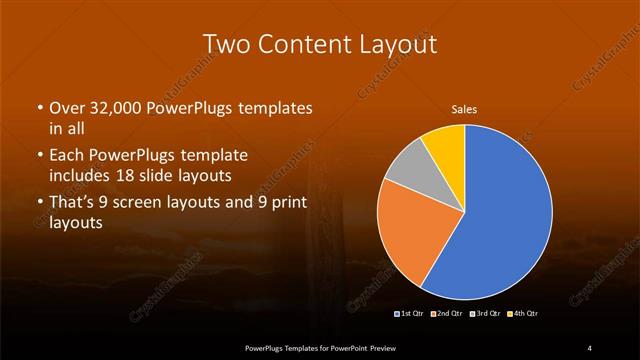 Two Content presentation slide layout