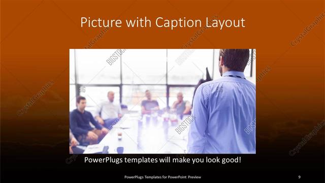 Picture with Caption presentation slide layout