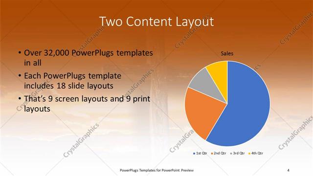 Two Content presentation slide layout