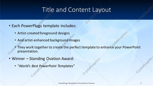 Title and Content presentation slide layout