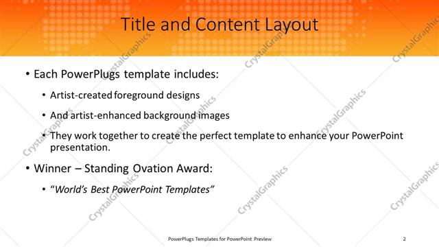 Title and Content presentation slide layout