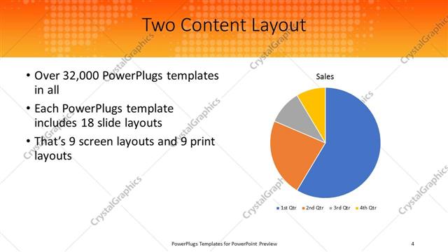 Two Content presentation slide layout
