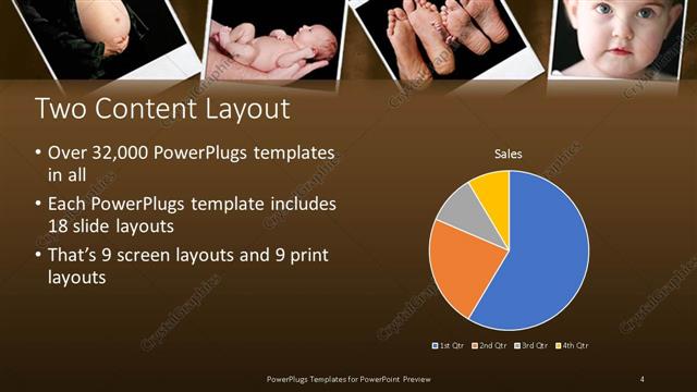 Two Content presentation slide layout