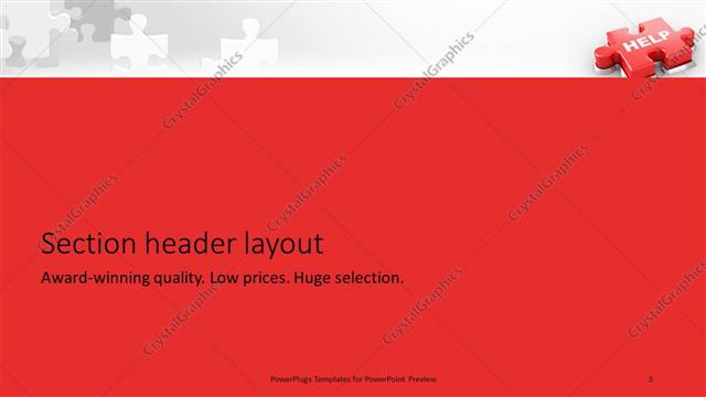 Section Header presentation slide layout