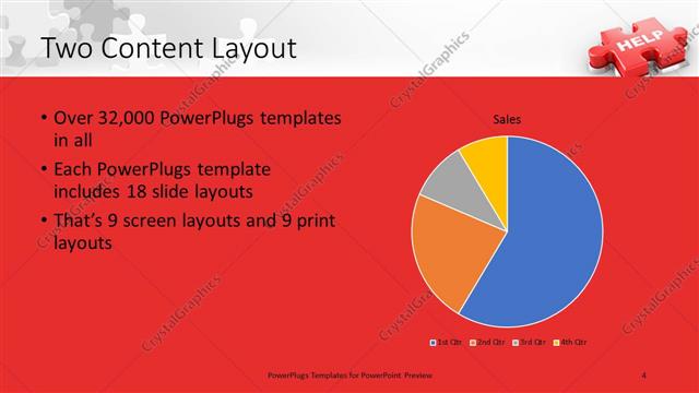 Two Content presentation slide layout