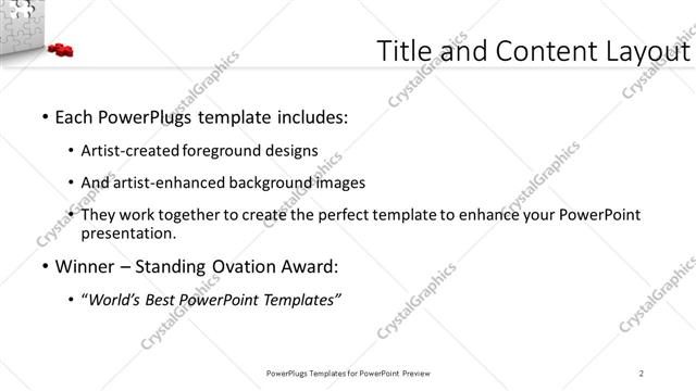Title and Content presentation slide layout