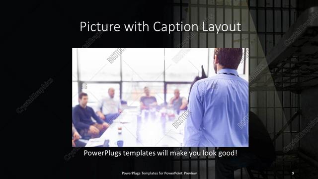 Picture with Caption presentation slide layout