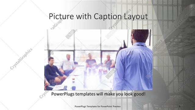 Picture with Caption presentation slide layout