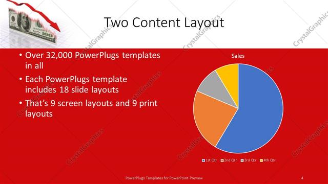 Two Content presentation slide layout