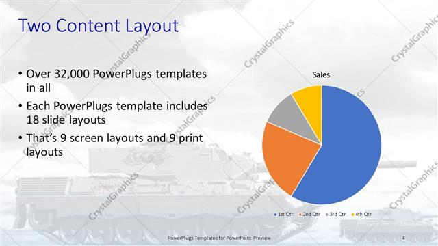 Two Content presentation slide layout